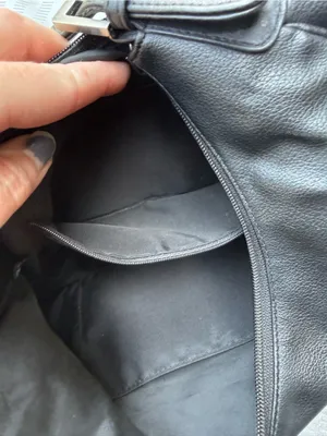 Guess Black Hobo Shoulder Bag – Front Zip Pocket, Silver Hardware thumbnail 7