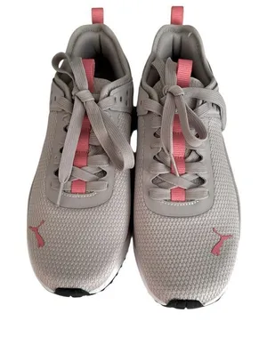 Puma PC Lace Up Runner Sneaker Gray and Pink Sneakers Lightweight EUC thumbnail 1