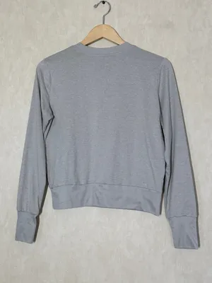Vuori Women’s Daydream Crew Shirt Longsleeve in Light Heather Grey S thumbnail 5