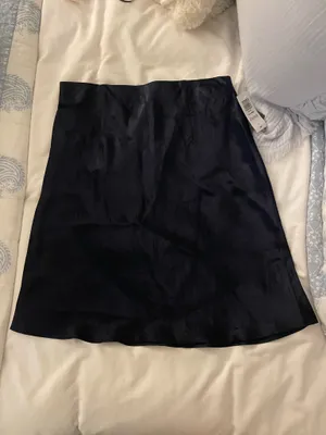 Aritzia Babaton Navy Satin Mini Skirt thumbnail 4