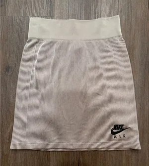 Nike Air Striped Knit‎ Mini Skirt Tan Brown Casual Athletic Women's XS ribbed thumbnail 1