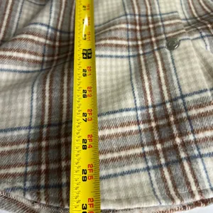 Altar’d State neutral shacket oversized S plaid fall winter soft outdoor plaid thumbnail 8