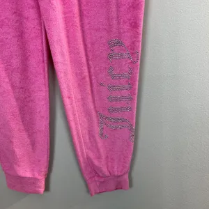 Juicy Couture Sleepwear Jogger Pants Large Pink Studded‎ Drawstring Lounge thumbnail 2