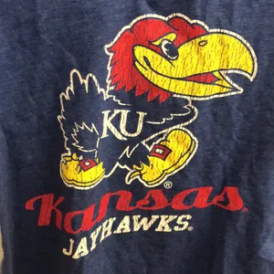 KU Blue Short-Sleeved V-Neck Tee thumbnail 2