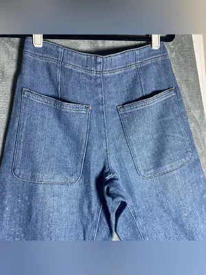 Free People Barrel High Fly Blue Jeans size 25 thumbnail 6