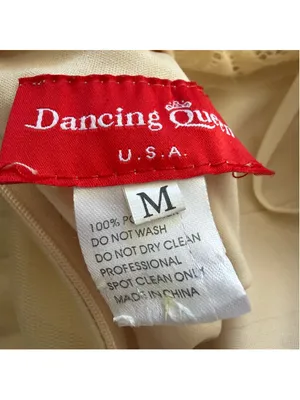 Dancing Queen cream floral sheer mesh dress beaded fairy princess homecoming M thumbnail 8