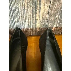 Stuart Weitzman Women's Black‎ Suede Block Heel Pumps Size 7 Vintage thumbnail 5