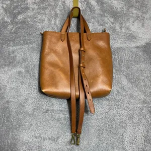 Madewell Transport Tote Bag Womens Medium English Saddle Brown Leather Zip Top‎ thumbnail 11