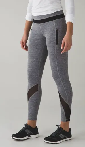Lululemon Women’s Dark Slate Inspire Meshed Tight II Leggings‎ Size 12 thumbnail 1