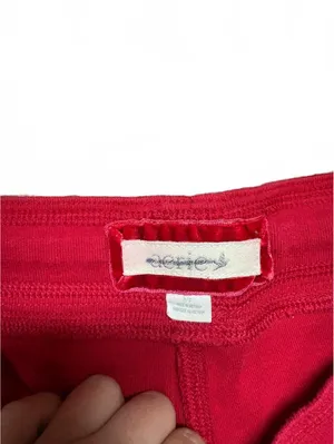 Vintage Y2K Aerie Low Rise Red Wide Leg Sweatpants Drawstring Lounge Pants thumbnail 3