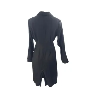 ASTR The Label Reed Black Linen Long Sleeve Midi Pencil Sheath Blazer Dress XS thumbnail 3