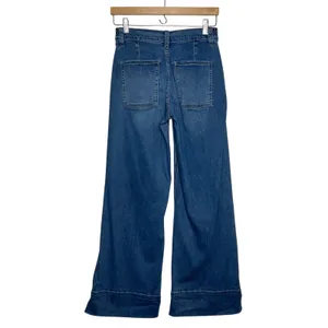 Vervet High Rise Wide Leg Jeans Size 25 Blue Stretch Denim Patch Pocket thumbnail 2