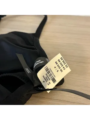 PINK Victoria's Secret Black Wrap Bralette Sports Bra thumbnail 7