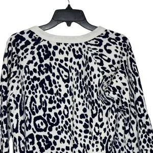 Gap Cotton‎ Pullover Sweatshirt Women Small Leopard Print Long Sleeve Crewneck thumbnail 7