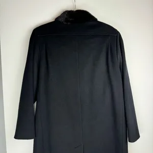 Vtg ALORNA 100% Wool Long Fur Collar Jacket Overcoat thumbnail 9
