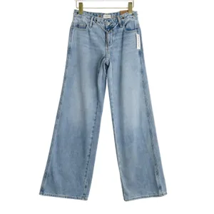 Pacsun Pacsun Low Rise Wide Leg Jeans Light Wash Silver Chain Belt Size 24 Baggy thumbnail 5