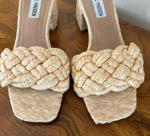 Steve Madden Corak Rafia Sandal Heels thumbnail 2