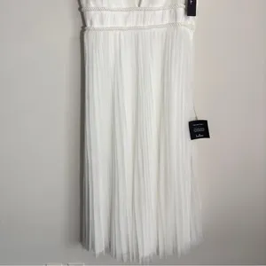 New Lulus Medium Sweet Greek Goddess‎ White Mesh Dress Romantic Cottagecore thumbnail 7