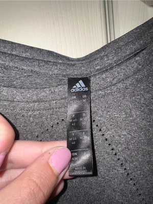 adidas Women’s Charcoal Gray Short Sleeve Logo Tee thumbnail 2