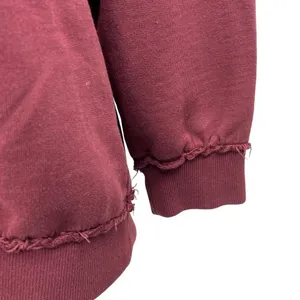 Free People Women's Purple Red Balloon Sleeve Pullover Sweatshirt Sweater Top XS thumbnail 4