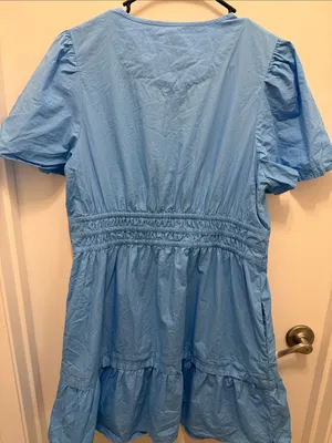 Quince 100% Organic Cotton Poplin Tiered Mini Dress thumbnail 5