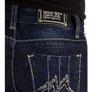 Miss Me boot cut jeans denim pants blue size 28 thumbnail 3