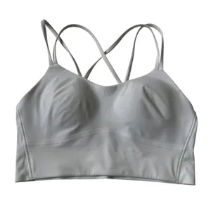 Lululemon White Lightly Padded Sports Bra Women Size 6 | 54-18 thumbnail 1