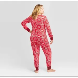 ✨HEARTH & HAND SNOWFLAKE BODYSUIT PAJAMA✨ Red Size XXL thumbnail 3