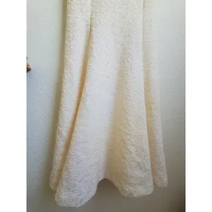 Muxxn White Dress Women Size Small Fit Flare Cream White Boat Neck Mermaid Prom thumbnail 8
