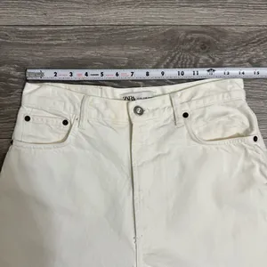 Zara The Petit Women Off White‎ Tapered High Rise Relaxed Fit Boho Jeans Size 6 thumbnail 11