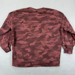 Lululemon Camo Crewneck Sweatshirt Pullover Long Sleeve Red Pink‎ Women 1X READ thumbnail 4