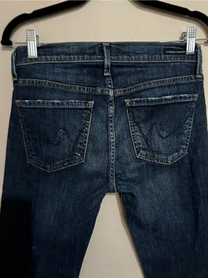 Citizens of Humanity Kelly Low Rise Dark Wash Bootcut‎ Raw Hem Jeans thumbnail 8