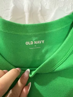 Old Navy Green Ribbed Baby Tee thumbnail 3