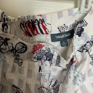 ModCloth Daytrip Darling Circle Skirt Paris Dog Umbrella City Size Large thumbnail 4