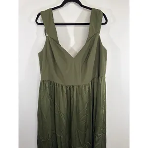 DB Studio Maxi Dress Gown Green V-Neck‎ Sleeveless Women 20 Formal Wedding Guest thumbnail 3