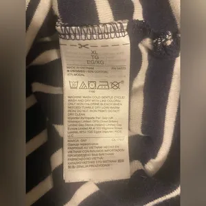 Gap Blue/White Favorite Stripe Long Sleeve Button-Shoulder T-Shirt thumbnail 6