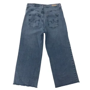 AG Adriano Goldschmied Saige High-Rise Wide-Leg Crop Denim Jeans Size 29 thumbnail 8