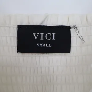 VICI Cream White Ruffle Tie Front Smocked Peplum Camisole Top Small thumbnail 2