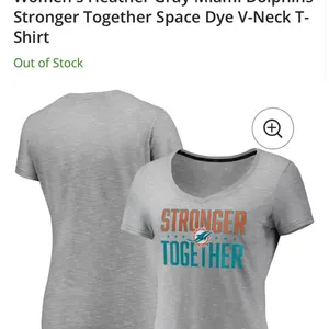 Fanatics NFL Women's Gray V-Neck Tee style#TA09 082752063 thumbnail 8