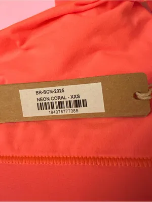 NWT Skims Fits Everybody scoop neck bralette in Neon Coral XXS thumbnail 7