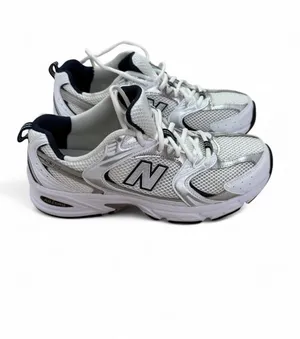 New Balance White and Gray Woman's Athletic RunningSneakers thumbnail 6