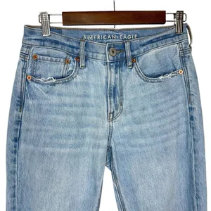 American Eagle 90s Straight Jeans | Size‎ 4 | Ripped Distressed Baggy Denim thumbnail 4