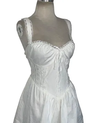 MORE TO COME Zia Mini Dress in White XLarge New Womens thumbnail 5