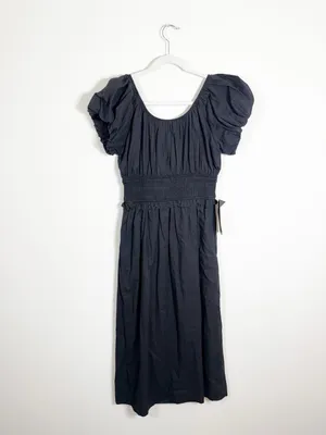 NWT Tuckernuck Pomander Place Black Flynn Midi Dress Cotton Medium thumbnail 3