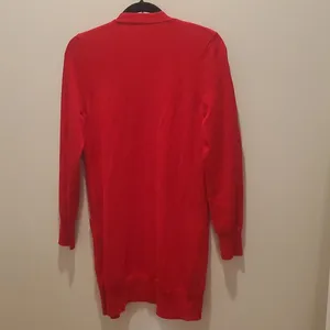 Adorable Long Red Cardigan Size S (47) thumbnail 5