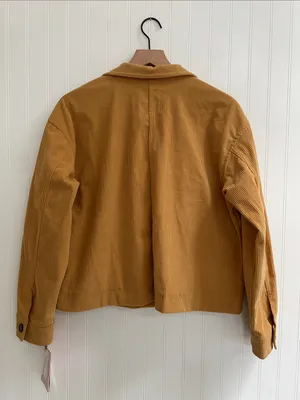 AVEC LES FILLES Relaxed Corduroy Flap Pocket Jacket Shacket Size S NWT thumbnail 3