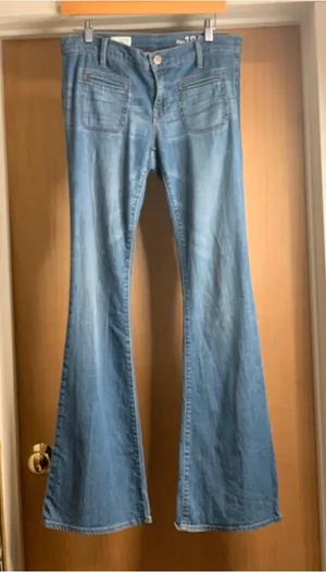 GAP Light Blue Flared Jeans – Low- Rise Size-27/4 Y2K Boho thumbnail 1