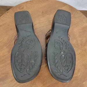 Clarks Womens Sandals Size 8M Brown Leather Open Toe Strappy Slip Ons 72678 thumbnail 8
