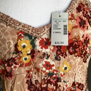 Maurice's NWT Babydoll Tank Top Size‎ XS Women's Floral Sleeveless Y2K Romantic Whimsical thumbnail 5