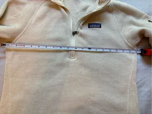 Patagonia Better Sweater 1/4 Zip Fleece Medium Birch White Cream Pullover thumbnail 6